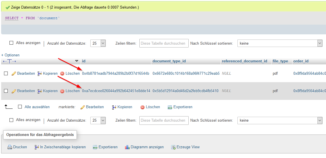 alle generierten Dokumente - Bestellungen, Lieferscheine und Rechnungen in Shopware 6